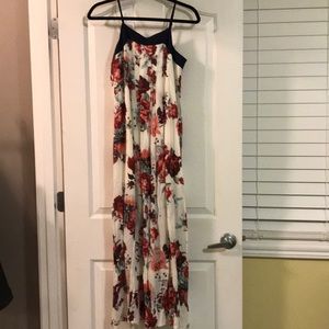 Long flowy floral dress